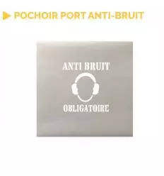 Pochoir port anti-bruit texte