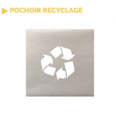 Pochoir logo recyclage en aluminium