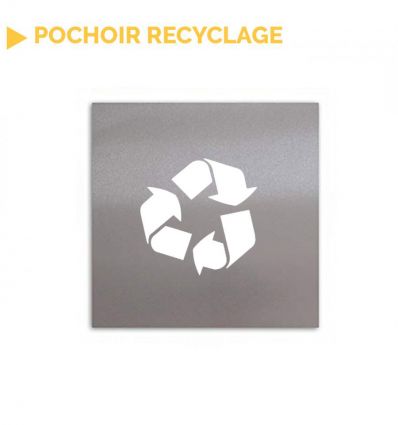 Pochoir logo recyclage en PVC