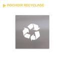 Photo : Pochoir logo recyclage 200 x 200 mm - PVC souple 0.2 mm