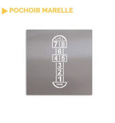 pochoir Marelle carré  en 4 pochoirs
