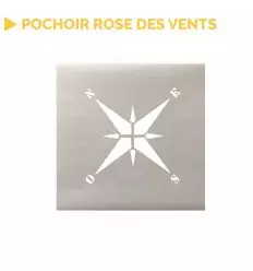 Pochoir rose des vents