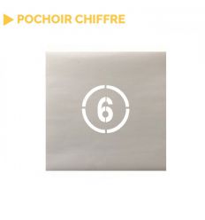 Pochoir chiffre magique 6