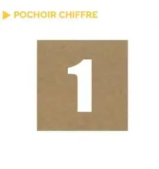 Pochoir chiffre vendu à l'unité (0 à 9)
