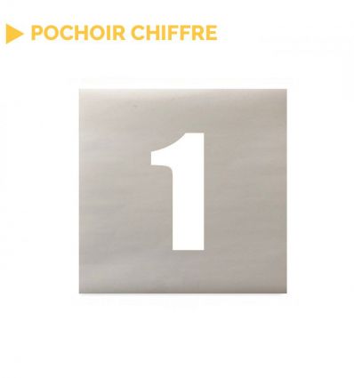 Pochoir chiffre en aluminium vendu à l'unité