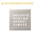 Photo : Lot Pochoirs de lettres 25 x 25 mm - PVC souple 0.2 mm