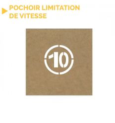 Pochoir limitation de vitesse rond 20km/h