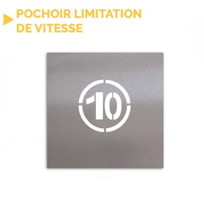 Pochoir limitation de vitesse rond 10 km/h en PVC