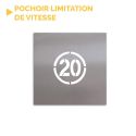 Photo : Pochoir limitation de vitesse rond ou ovale 20 km/h Rond - PVC souple 0.2 mm