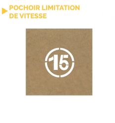 Pochoir vitesse 15 km/h rond en bois