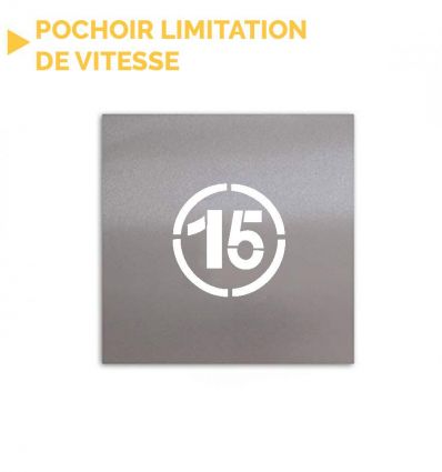 Pochoir vitesse 15 km/h rond en PVC