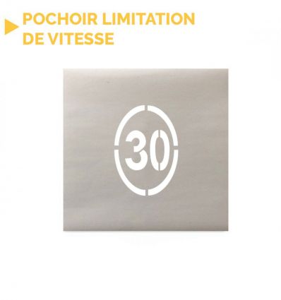 Pochoir limitation de vitesse ovale 30km/h