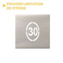 Photo : Pochoir limitation de vitesse ovale 30 km/h PVC souple 0.2 mm