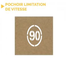 Pochoir limitation de vitesse ovale 90km/h