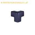 Photo : Protection d'angle E pour profilés Noir - 2D