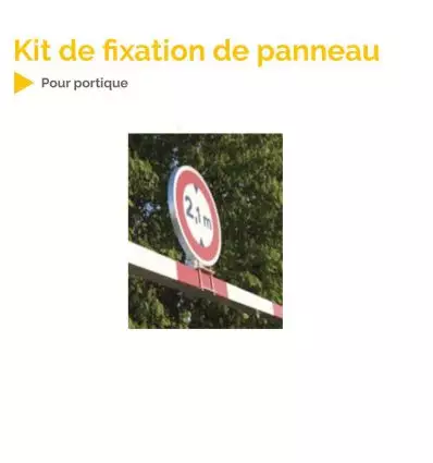 Kit de fixation de panneau pour portique
