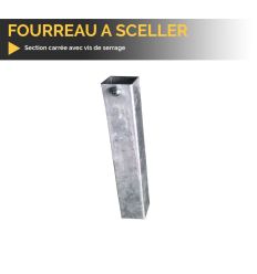 Fourreau à sceller pour poteau de signalisation routière