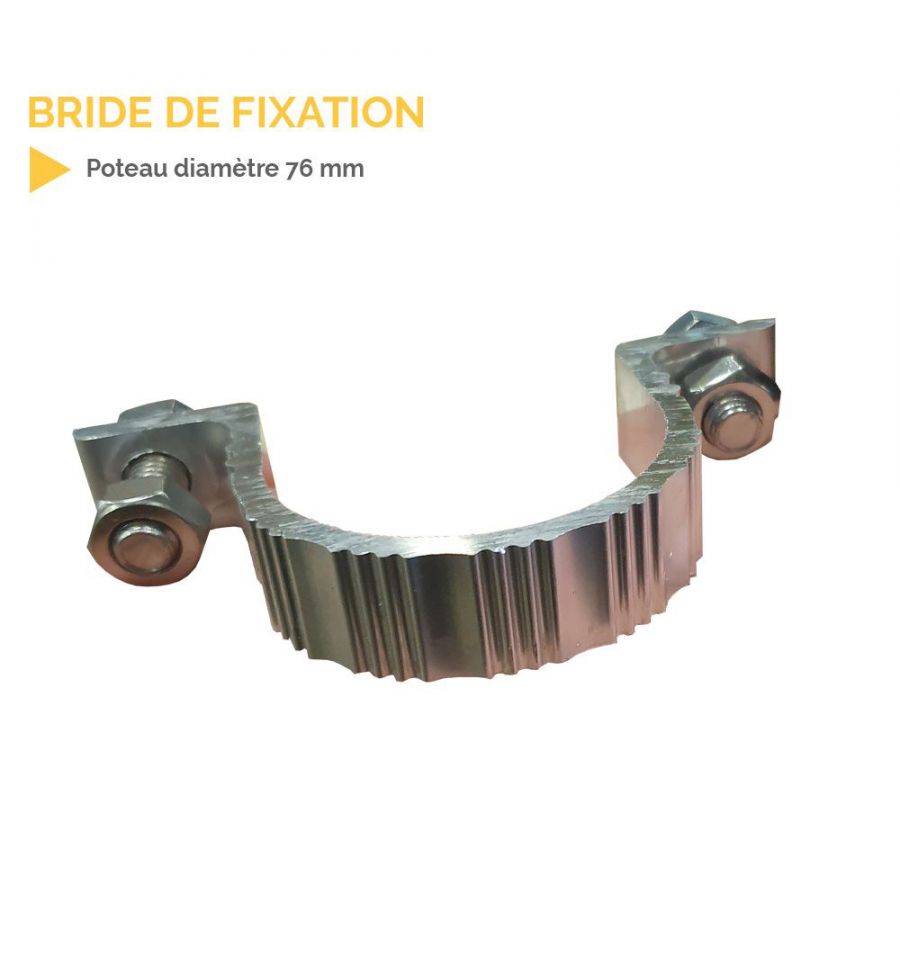 Bride Fixation Double Poteau 80x40mm - A Vos Panneaux Signalétique