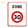 B30 - Panneau entrée d'une zone à vitesse limitée à 30 km/h Mysignalisation.com