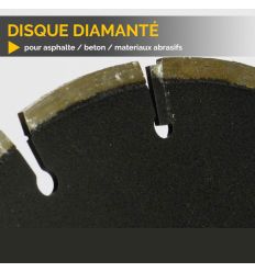 Disque diamanté pour asphalte / beton / materiaux abrasifs Mysignalisation.com