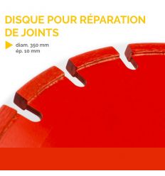 Disque pour réparation de joints diam. 350 mm / ép. 10 mm Mysignalisation.com