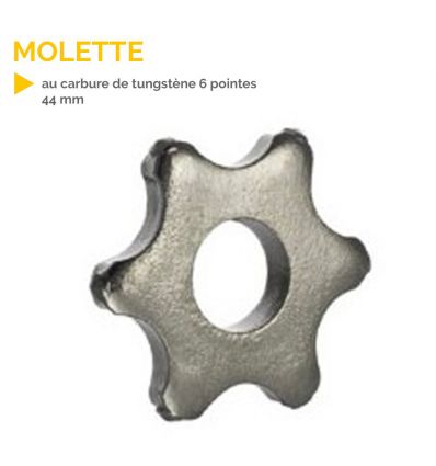 Molette au carbure de tungstène 6 pointes / 44 mm Prozon.com