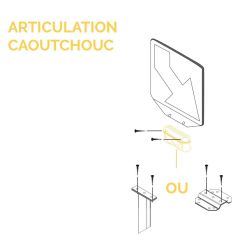 Articulation caoutchouc + boulonnerie Mysignalisation.com