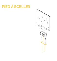 Pied de fixation à sceller Mysignalisation.com