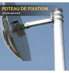 Poteau de fixation en acier galvanisé diamètre 76 mm laqués Mysignalisation