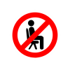 Autocollants autorisation et interdiction de s'assoir