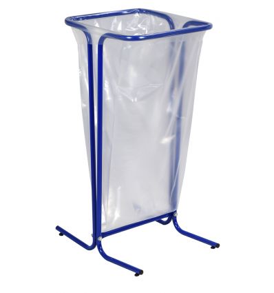 Support de Sac Tubulaire en Acier sur pied bleu outremer 110 Litres