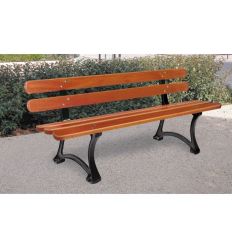 Banc public extérieur en bois 180 cm en extérieur