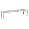 Banquette acier extérieure gris soie