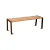 Banquette extérieure 1200 chêne clair corten