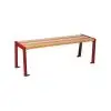 Banquette extérieure 1200 chene clair rouge 3004