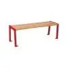 Banquette extérieure 1200 chene clair rouge 3020