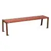 Banquette extérieure 1800 acajou corten