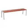 Banquette extérieure 1800 acajou gris soie