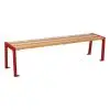 Banquette extérieure 1800 chêne clair rouge 3004