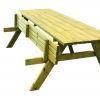 Table de picnic en bois avec banc rabattable