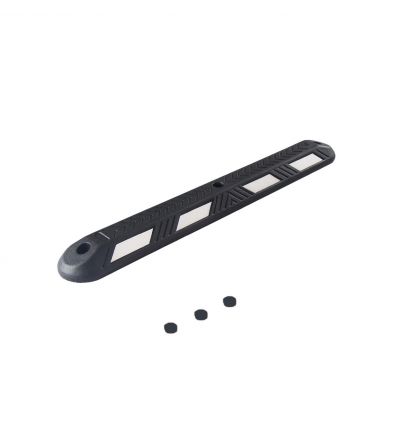 Séparateur de chaussée pour piste cyclable en caoutchouc noir