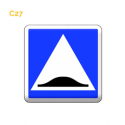 C27 panneau d'indication de surélévation de chaussée