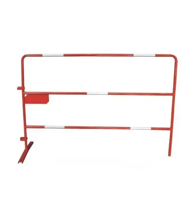 Barrière de Chantier diamètre 25 mm avec plaque d'identification vierge