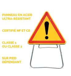 AK14 - Panneau de Chantier Autres Dangers en Acier sur Pied Dépendant - Points forts