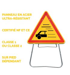 AK32 - Panneau de Chantier Brouillard et Fumées en Acier sur Pied Dépendant - Points forts
