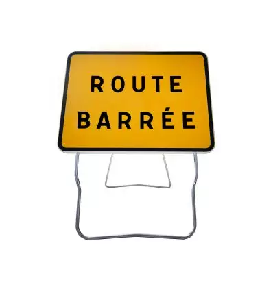 KC1 - Panneau de Chantier Route Barrée