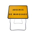 Photo : KC1 - Panneau de Chantier Absence de Marquage Acier sur pied dépendant - 600 x 800 mm - Classe 1 (T1)