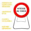 BK14 - Panneau de Chantier de Limitation de Vitesse avec Vitesse Personnalisable en Acier sur Pied Dépendant - Points forts