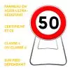 BK14 - Panneau de Chantier de Limitation de Vitesse à 50 km/h en Acier sur Pied Dépendant - Points forts