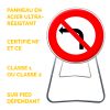 BK2a - Panneau de Chantier Interdiction de Tourner à Gauche en Acier sur Pied Dépendant - Points forts